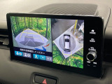 【マルチビューカメラシステム】専用のカメラにより、上から見下ろしたような視点で360度クルマの周囲を確認することができます☆死角部分も確認しやすく、狭い場所での切り返しや駐車もスムーズに行えます。