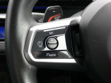 ステアリングのスイッチでオーディオと電話のハンズフリー操作ができます。スピーチコントロール(音声入力システム)付き