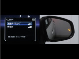 隣車線を走る車両をレーダーで検知し、ドアミラーでは確認しにくい後側方エリアに存在する車両に加え、急接近してくる車両も検知します。車両を検知するとドアミラーに搭載されたLEDインジケーターが点灯します。