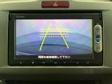 バックでの車庫入れも安心です!リアカメラが付いているバックモニター付のナビを装備しております。操作線もついており距離感も画面から確認できます。