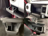 収納スペースや、ドリンクホルダーもついています。長距離ドライブで活躍する必需品ですね♪