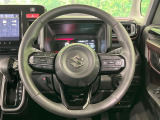 【純正革巻きステアリング】上質な革を使用することで、手にしっかり馴染みとても運転しやすいハンドルです♪