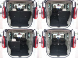 しっかりと荷室も確保しています、シートを倒せばより大きな荷物も運べます。