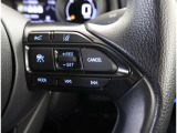 アダプティブクルーズコントロール機能付きです。走行中に先行車の様子を検知しながら、設定した車速の範囲内で先行車との距離のキープを支援します。詳細は販売店スタッフまでおたずねください。