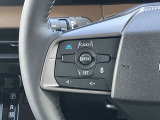 ハンドルの左側にはプロパイロットのスイッチが装備されています。高速道路で前車に追従クルーズ(アクセル・ブレーキ・ハンドル制御)ができて運転の疲れを軽減します。