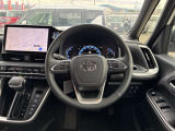 【純正革巻きステアリング】上質な革を使用することで、手にしっかり馴染みとても運転しやすいハンドルです♪