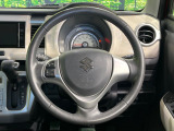 【純正革巻きステアリング】上質な革を使用することで、手にしっかり馴染みとても運転しやすいハンドルです♪