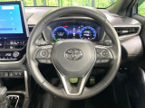 【純正革巻きステアリング】上質な革を使用することで、手にしっかり馴染みとても運転しやすいハンドルです♪