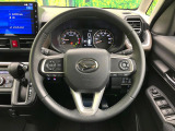 【純正革巻きステアリング】上質な革を使用することで、手にしっかり馴染みとても運転しやすいハンドルです♪