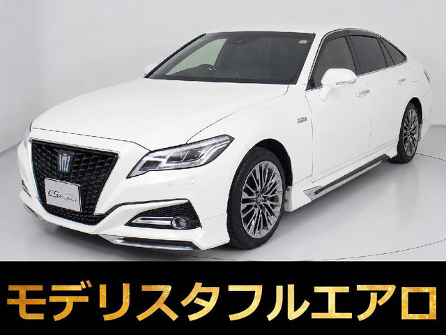 クラウン ハイブリッド 3.5 G エグゼクティブ 前期 モデリスタエアロ 黒本革 HUD
