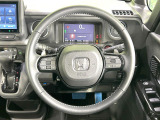 【純正革巻きステアリング】上質な革を使用することで、手にしっかり馴染みとても運転しやすいハンドルです♪