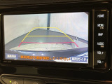 リバースギアに入れるだけで後方の表示へ切り替わります。夜間や雨の日の駐車も楽になりますよ。