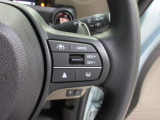 Hondaセンシングの機能のひとつ、アダプティブクルーズコントロール付!アクセルから足を離しても設定したスピードと前車との車間を保ち走行してくれます!車線維持もアシスト☆高速道路で疲労軽減ですね☆