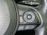 ステアリングスイッチ付き。前方から目を離すことなく操作することが可能です。