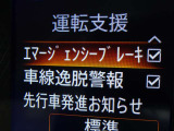 【エマージェンシーブレーキ】前方の車両や歩行者と衝突のおそれがあるとき、警報とブレーキにより、運転者の衝突回避操作を支援します。