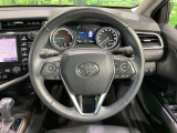 【純正革巻きステアリング】上質な革を使用することで、手にしっかり馴染みとても運転しやすいハンドルです♪