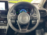 【純正革巻きステアリング】上質な革を使用することで、手にしっかり馴染みとても運転しやすいハンドルです♪