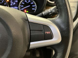 ステアリングスイッチ付き。前方から目を離すことなく操作することが可能です。