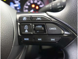 ステアリングスイッチ付き。前方から目を離すことなく操作することが可能です。