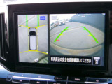 アラウンドビューモニター。クルマを上空から見下ろしているかのような映像で、駐車の際、周囲の安全を確認できます!