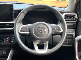 【純正革巻きステアリング】上質な革を使用することで、手にしっかり馴染みとても運転しやすいハンドルです♪