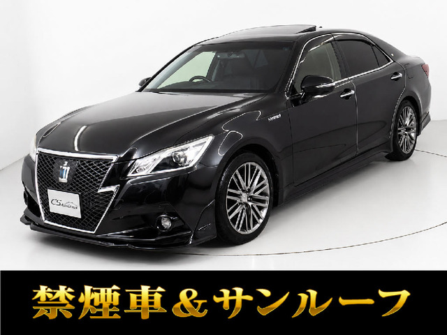 クラウンアスリート ハイブリッド 2.5 S 黒本革 サンルーフ エアロ OP18AW