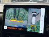 【パノラミックビューモニター】専用のカメラにより、上から見下ろしたような視点で360度クルマの周囲を確認することができます☆死角部分も確認しやすく、狭い場所での切り返しや駐車もスムーズに行えます。