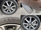 純正のアルミホイールです。タイヤサイズは165/55R15です。