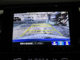バックカメラの画像です。ガイドラインがスムースな車庫入れをサポートいたします。車庫入れの安心感がアップしますね。