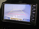 車庫入れなど後進運転時に死角をモニターで確認ができて安全です♪ ステアリング操作の参考になるガイド線も表示しますので車庫入れがニガテな方も安心ですネ!