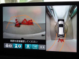 バックガイドモニターを装備しています、車庫入れもラクラクです。パノラミックビューモニターを搭載しています、上からの画像も表示されます。