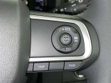 ステアリングスイッチ付き。前方から目を離すことなく操作することが可能です。