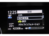 インフォーメーション画面です。運転のサポートをしてくれます。