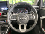 【純正革巻きステアリング】上質な革を使用することで、手にしっかり馴染みとても運転しやすいハンドルです♪