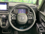 【純正革巻きステアリング】上質な革を使用することで、手にしっかり馴染みとても運転しやすいハンドルです♪