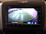バックカメラの画像です。ガイドラインがスムースな車庫入れをサポートいたします。車庫入れの安心感がアップしますね。