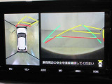 パノラミックビューモニター付きです。車両を上から見たような映像をディスプレイオーディオ画面に表示。運転席からの目視だけでは見にくい、車両周辺の状況をリアルタイムでしっかり確認できます。