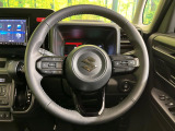 【純正革巻きステアリング】上質な革を使用することで、手にしっかり馴染みとても運転しやすいハンドルです♪