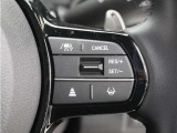 ◆アダプティブクルーズコントロール◆予め設定した車速内でクルマが自動的に加減速。前走車との適切な車間距離を維持しながら追従走行します。【LKAS】車線維持支援システムでステアリング操作を支援。