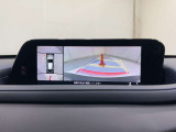 360&deg;ビューモニターでは、両サイドとフロント、バックカメラの合成で、あたかも上空から見下ろした様に周囲を確認して頂けます。駐車場だけでなく、T字路等でも活躍のアイテムです。