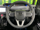 【純正革巻きステアリング】上質な革を使用することで、手にしっかり馴染みとても運転しやすいハンドルです♪