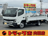 令和5年式三菱キャンター3tワイドロング全低床5MT・走行414km・LED・ETC・工具箱・衝突軽減・坂道発進補助・電格