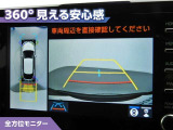 フロントモニター・サイドモニター・バックモニターを使用し、車を上から見たような映像で駐車が出来ます!