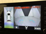 パノラミックビューモニターを装備。駐車場や交差点でクルマを真上から見るように周囲を確認できます。機能の詳細は販売店スタッフまでおたずねください。