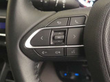 ステアリングスイッチ付き。前方から目を離すことなく操作することが可能です。