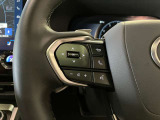 オーディオや運転支援機能などを手元で操作できるステアリングスイッチ。操作時の視線移動が少なく、安全にも貢献します。