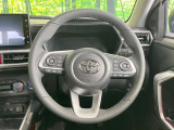 【純正革巻きステアリング】上質な革を使用することで、手にしっかり馴染みとても運転しやすいハンドルです♪
