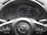 ステアリングスイッチで、先行車に自動追従するアダプティブクルーズコントロールが作動可能。設定した車速内での車間距離を自動で調整・維持。高速道路の渋滞時もアクセル・ブレーキ操作から解放されます。