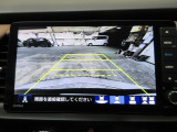 バックカメラの画像です。ガイドラインがスムースな車庫入れをサポートいたします!車庫入れの安心感がアップしますね☆