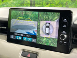 【マルチビューカメラシステム】専用のカメラにより、上から見下ろしたような視点で360度クルマの周囲を確認することができます☆死角部分も確認しやすく、狭い場所での切り返しや駐車もスムーズに行えます。